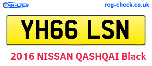 YH66LSN are the vehicle registration plates.