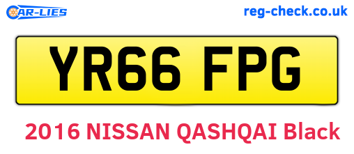 YR66FPG are the vehicle registration plates.