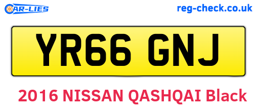 YR66GNJ are the vehicle registration plates.