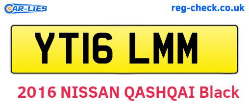 YT16LMM are the vehicle registration plates.