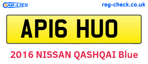 AP16HUO are the vehicle registration plates.