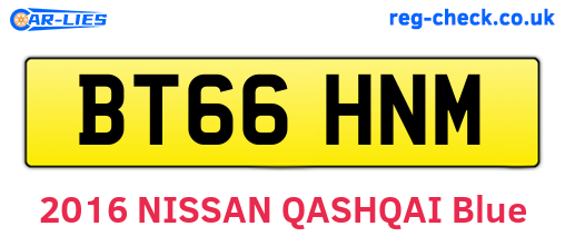BT66HNM are the vehicle registration plates.