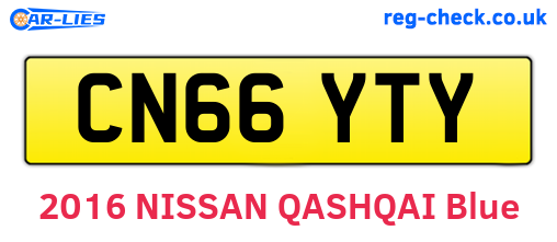 CN66YTY are the vehicle registration plates.