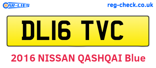 DL16TVC are the vehicle registration plates.
