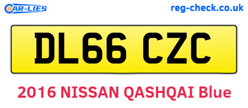 DL66CZC are the vehicle registration plates.