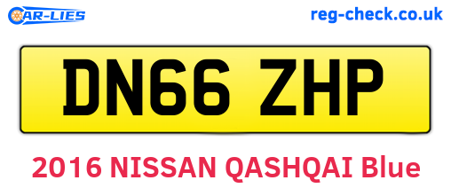 DN66ZHP are the vehicle registration plates.