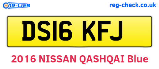 DS16KFJ are the vehicle registration plates.
