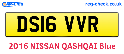 DS16VVR are the vehicle registration plates.