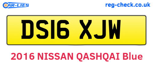 DS16XJW are the vehicle registration plates.