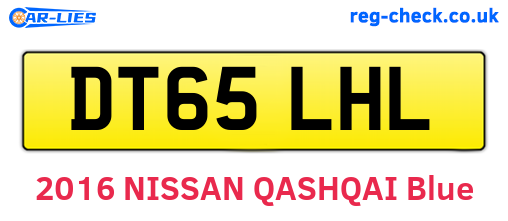 DT65LHL are the vehicle registration plates.