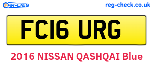 FC16URG are the vehicle registration plates.