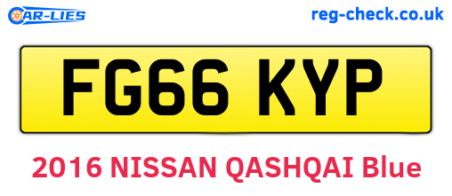 FG66KYP are the vehicle registration plates.