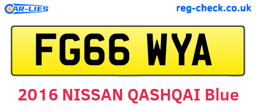 FG66WYA are the vehicle registration plates.