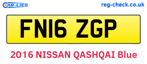 FN16ZGP are the vehicle registration plates.