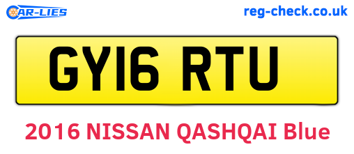 GY16RTU are the vehicle registration plates.