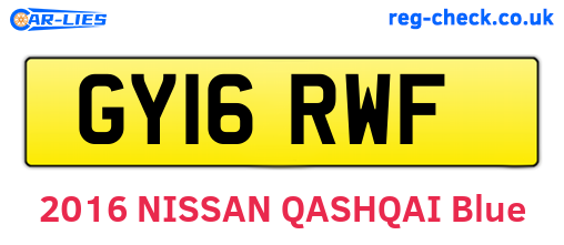 GY16RWF are the vehicle registration plates.
