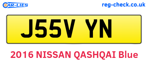 J55VYN are the vehicle registration plates.