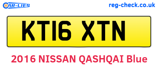 KT16XTN are the vehicle registration plates.