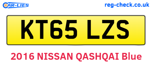 KT65LZS are the vehicle registration plates.