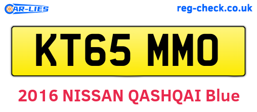 KT65MMO are the vehicle registration plates.