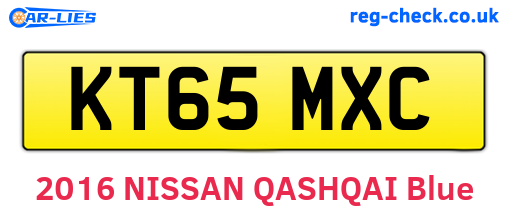 KT65MXC are the vehicle registration plates.