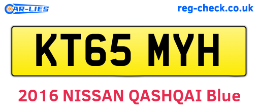 KT65MYH are the vehicle registration plates.