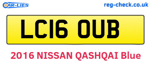 LC16OUB are the vehicle registration plates.