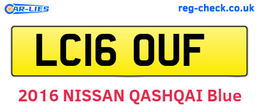 LC16OUF are the vehicle registration plates.