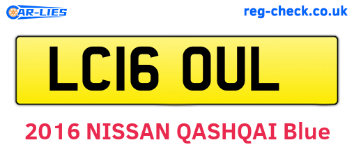 LC16OUL are the vehicle registration plates.