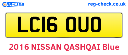 LC16OUO are the vehicle registration plates.