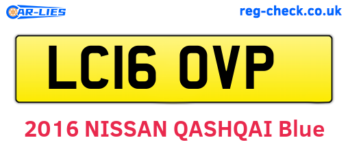LC16OVP are the vehicle registration plates.