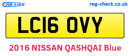 LC16OVY are the vehicle registration plates.