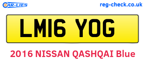 LM16YOG are the vehicle registration plates.