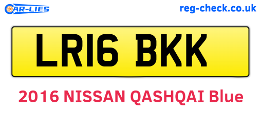 LR16BKK are the vehicle registration plates.