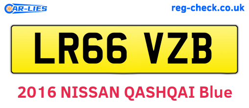 LR66VZB are the vehicle registration plates.
