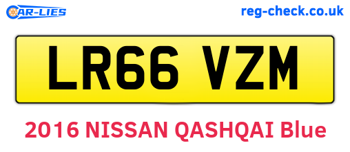 LR66VZM are the vehicle registration plates.