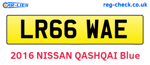 LR66WAE are the vehicle registration plates.