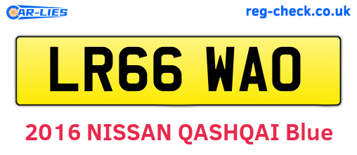 LR66WAO are the vehicle registration plates.