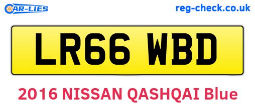 LR66WBD are the vehicle registration plates.