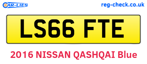LS66FTE are the vehicle registration plates.