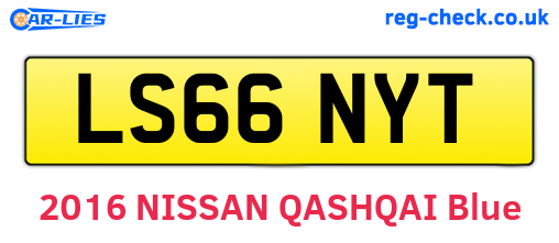 LS66NYT are the vehicle registration plates.
