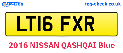 LT16FXR are the vehicle registration plates.