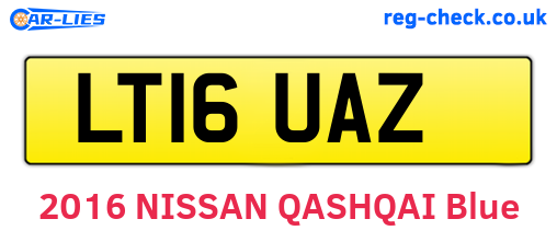 LT16UAZ are the vehicle registration plates.