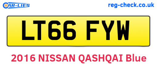 LT66FYW are the vehicle registration plates.