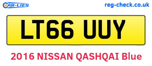 LT66UUY are the vehicle registration plates.