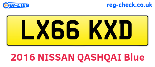 LX66KXD are the vehicle registration plates.