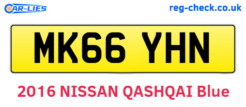 MK66YHN are the vehicle registration plates.