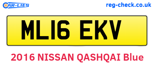 ML16EKV are the vehicle registration plates.