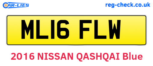 ML16FLW are the vehicle registration plates.