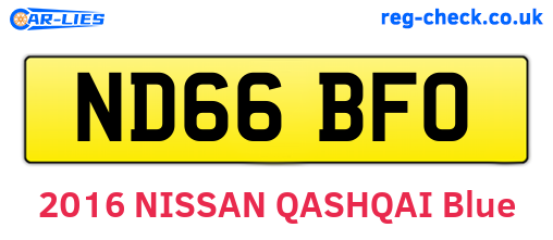 ND66BFO are the vehicle registration plates.